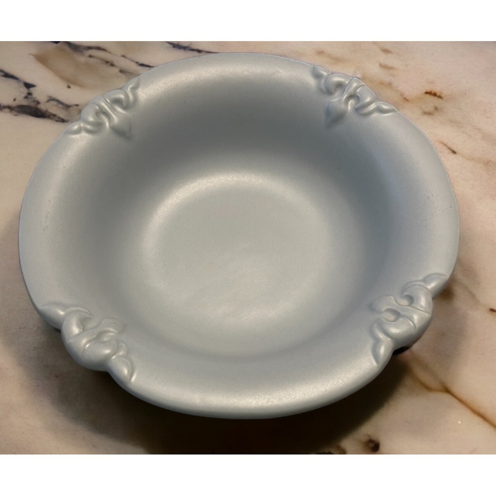 Vintage Haeger Pottery 10" Blue Bowl Basin 3055 USA Serving Farmhouse Cottage